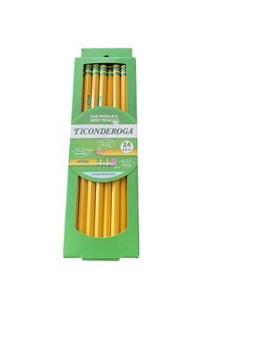 New Ticonderoga Kids Yellow Wood-Cased Pencils 24 Count